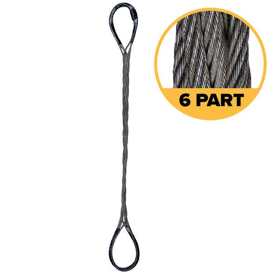 6 Part Braided Wire Rope Slings