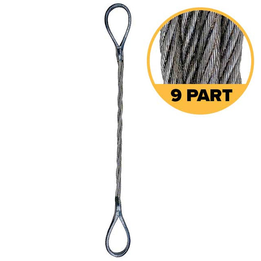 9 Part Braided Wire Rope Slings