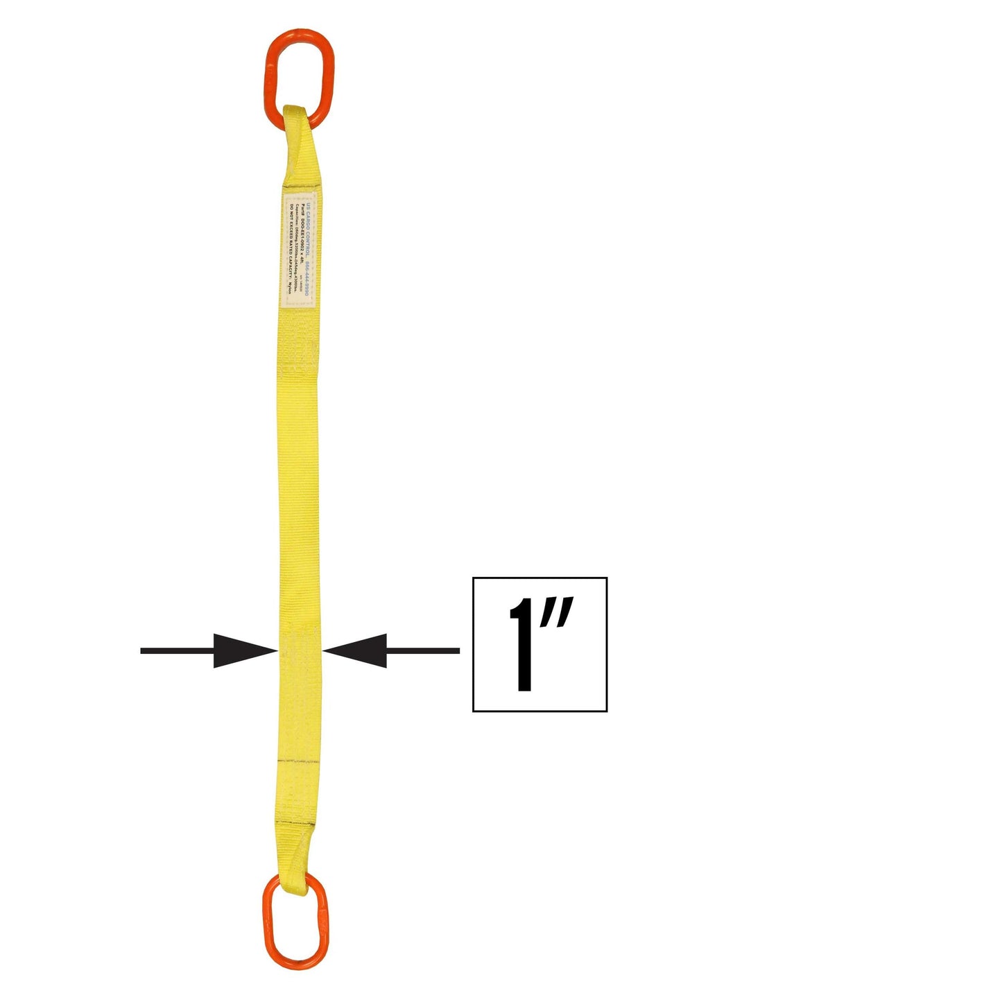 1 inchx3 foot (1 ply) Single Leg Nylon Sling w Master Link Both Ends image 1 of 2