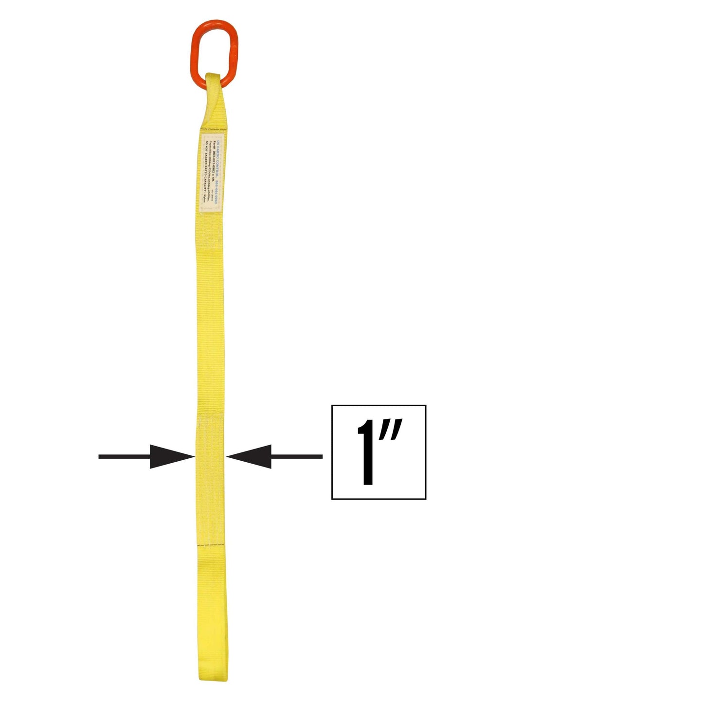 1 inchx6 foot (2 ply) Single Leg Nylon Sling w Master Link & Sewn Loop image 1 of 2