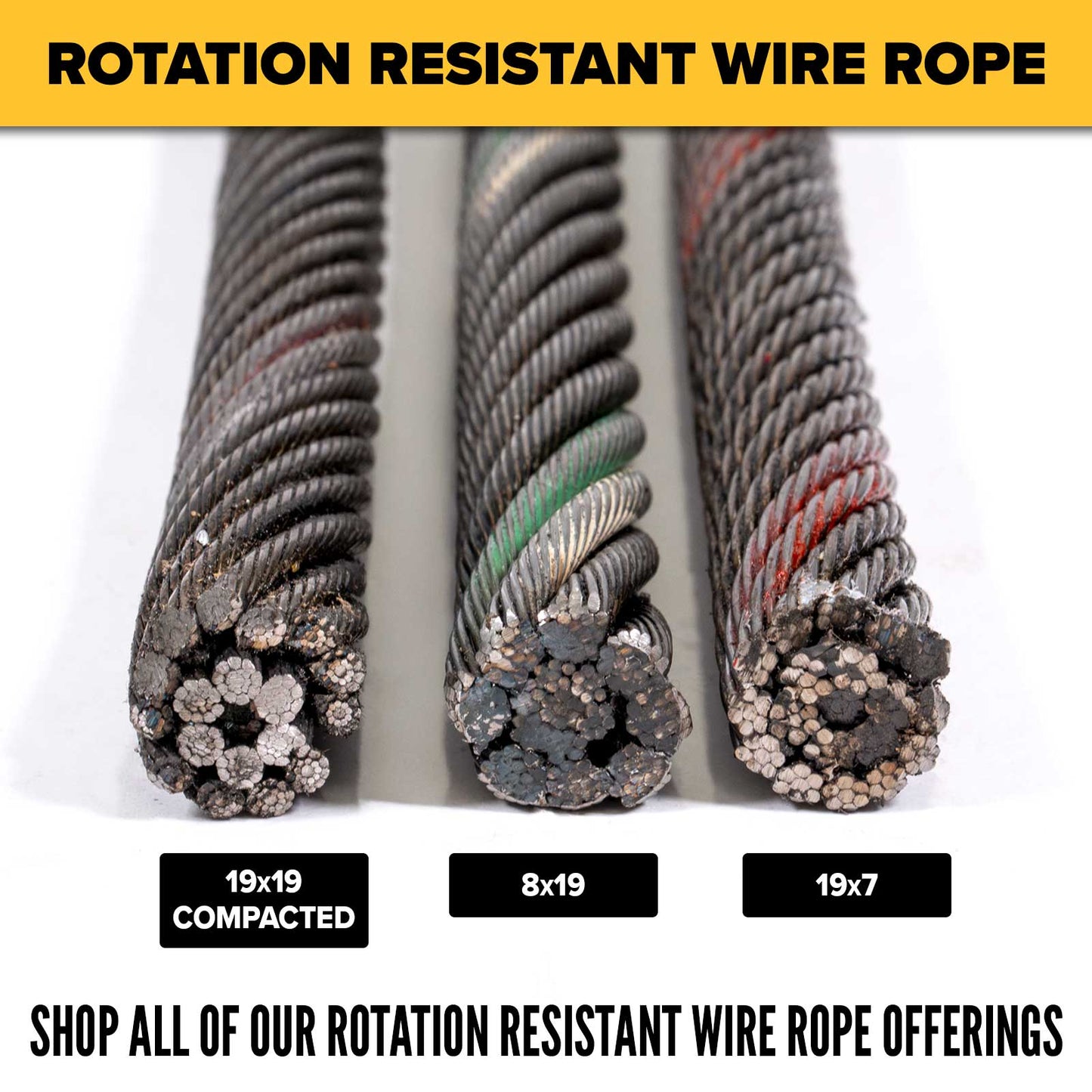 3/4" shop rotation resistant wire rope