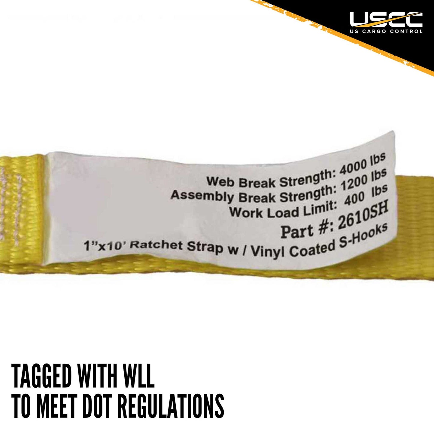 1" x 15' Ratchet Strap w/ S-Hook - 4 pack image 7 of 10