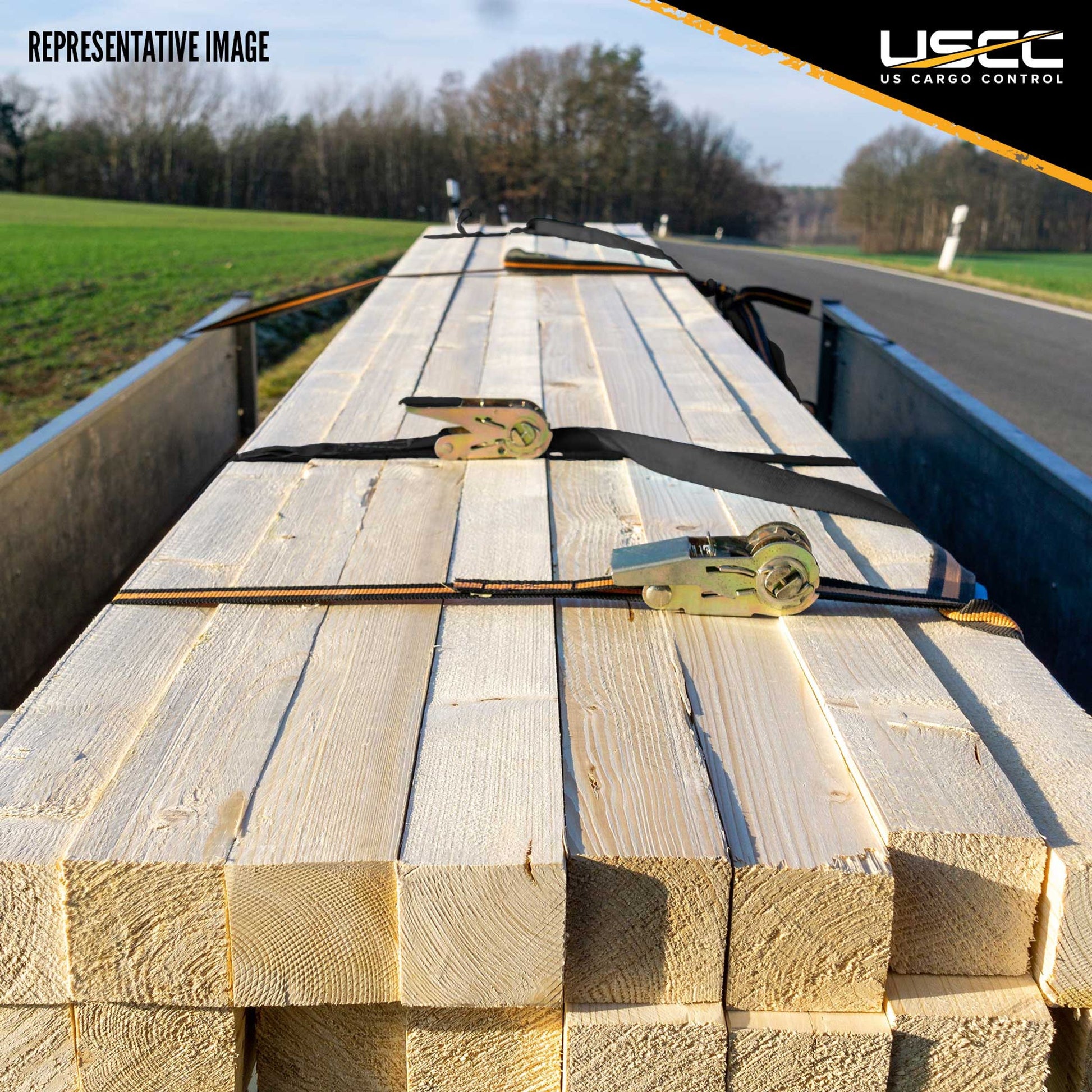 1" x 15' Black Endless Stainless Steel Thumb Ratchet image 9 of 10