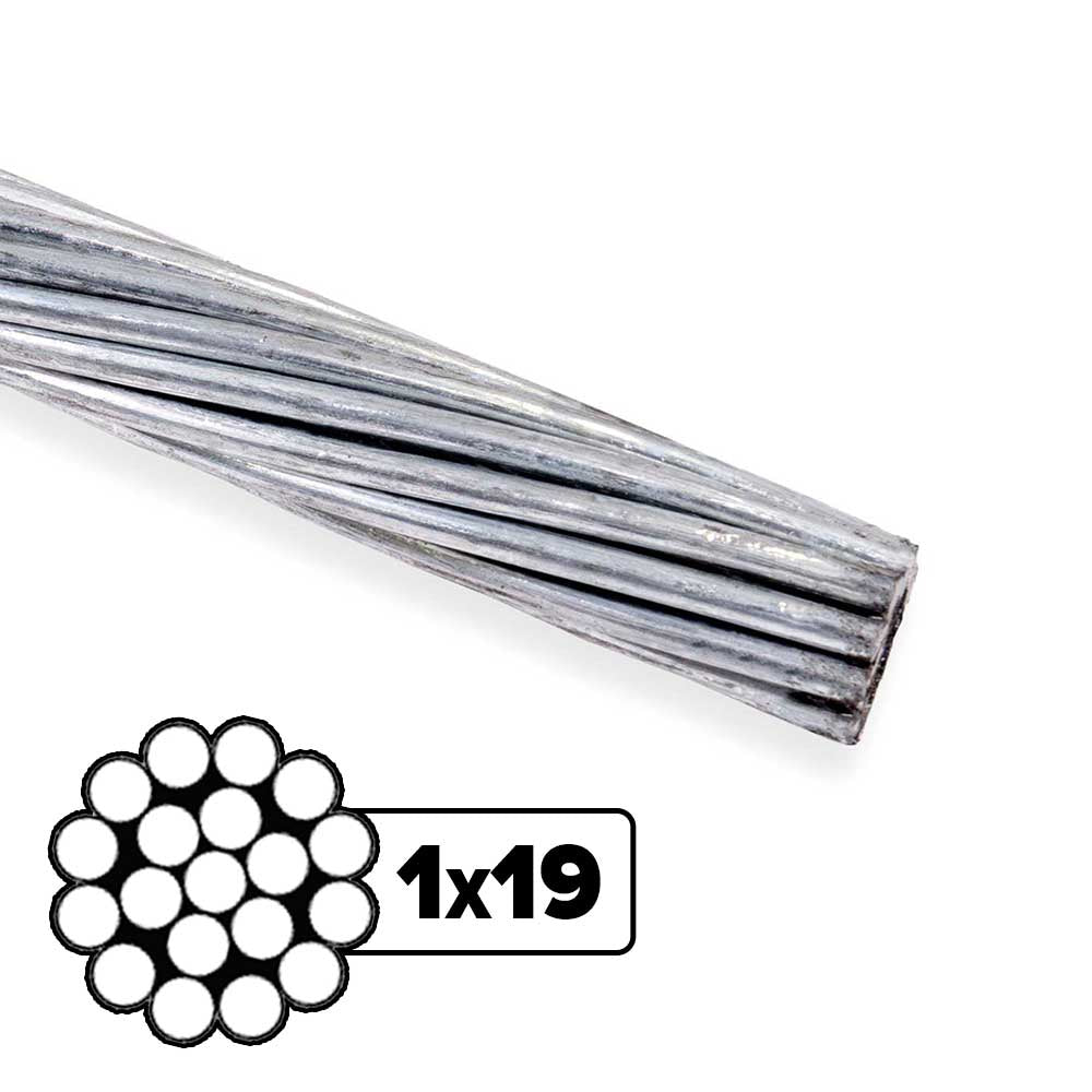 1" 1x19 EHS Galvanized Guy Wire | 1,000 Feet