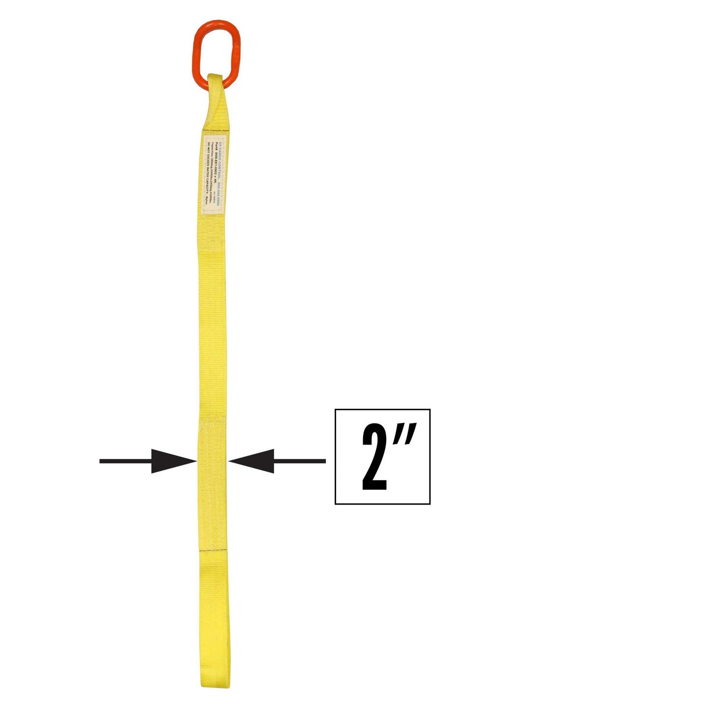 2 inchx8 foot (1 ply) Single Leg Nylon Sling w Master Link & Sewn Loop image 1 of 2