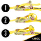 2" x 18' Rollup Ratchet Strap With Flat Hooks | Yellow
