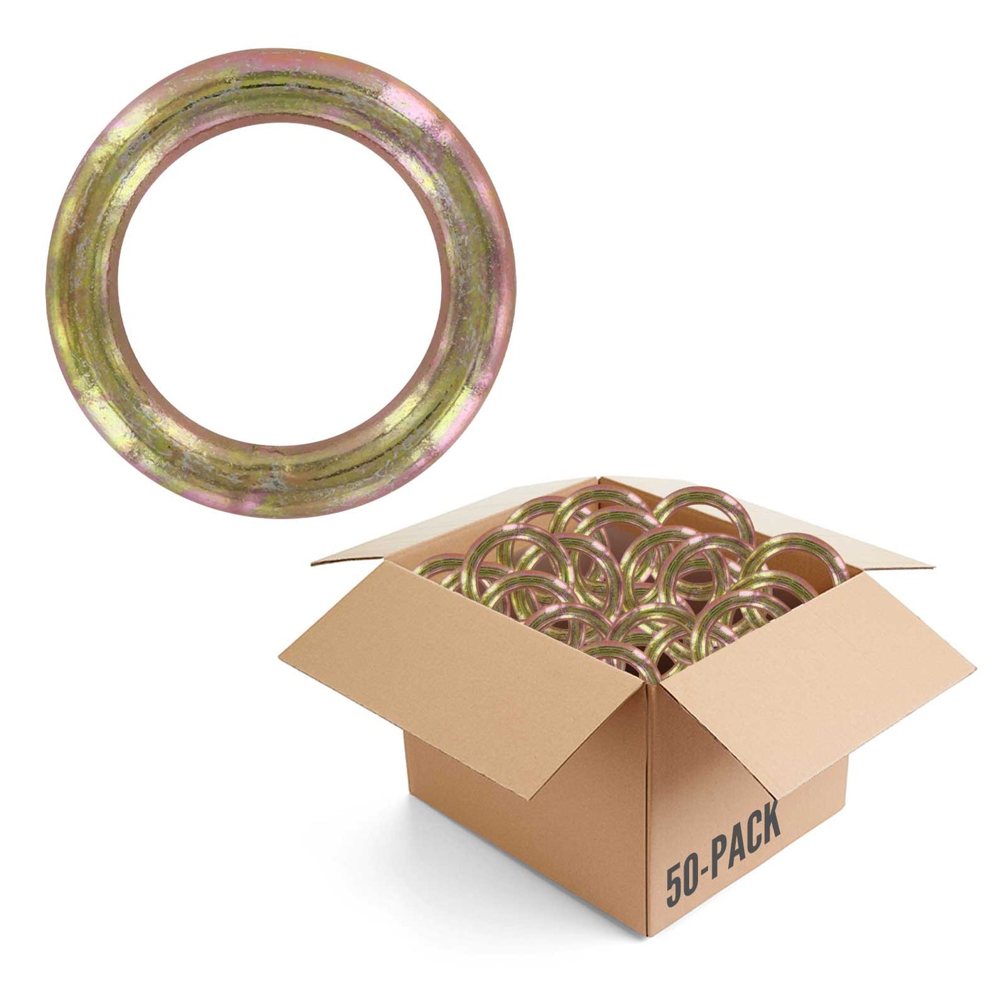 2" Heavy Duty Round Ring - 10,000 lbs. BS - 50 Pack