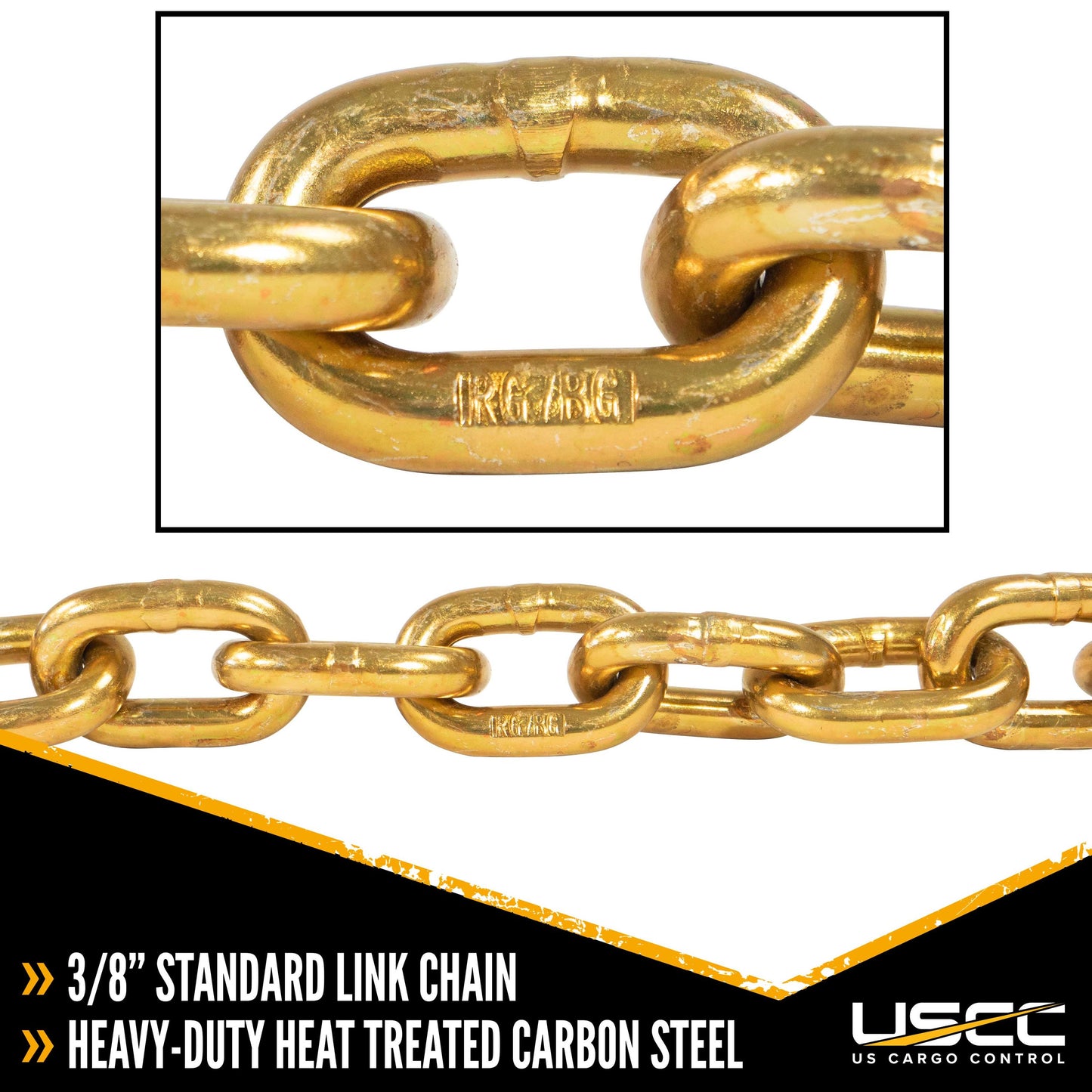 Transport Chain Grade 70 3/8" x 16' Standard Link - 2 Pack image 2 of 8