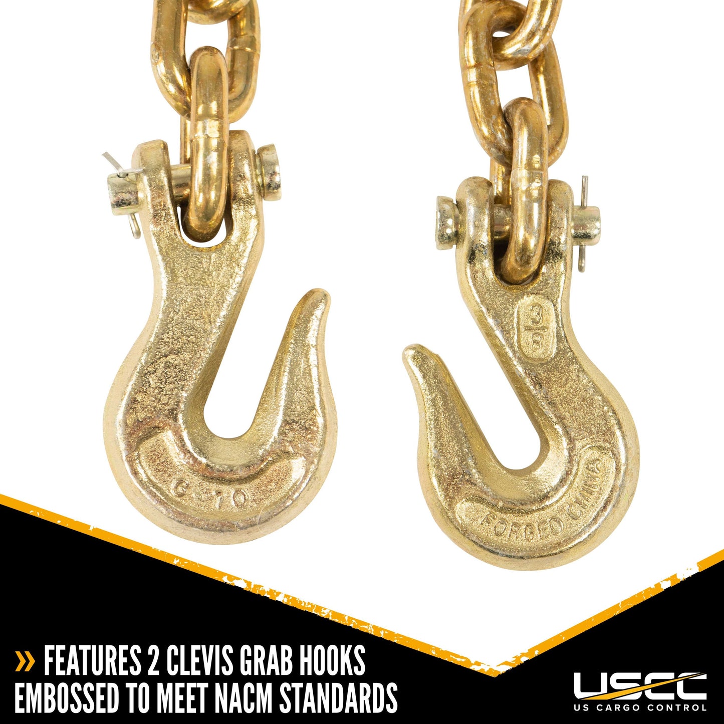 Transport Chain Grade 70 3/8" x 16' Standard Link - 2 Pack image 3 of 8