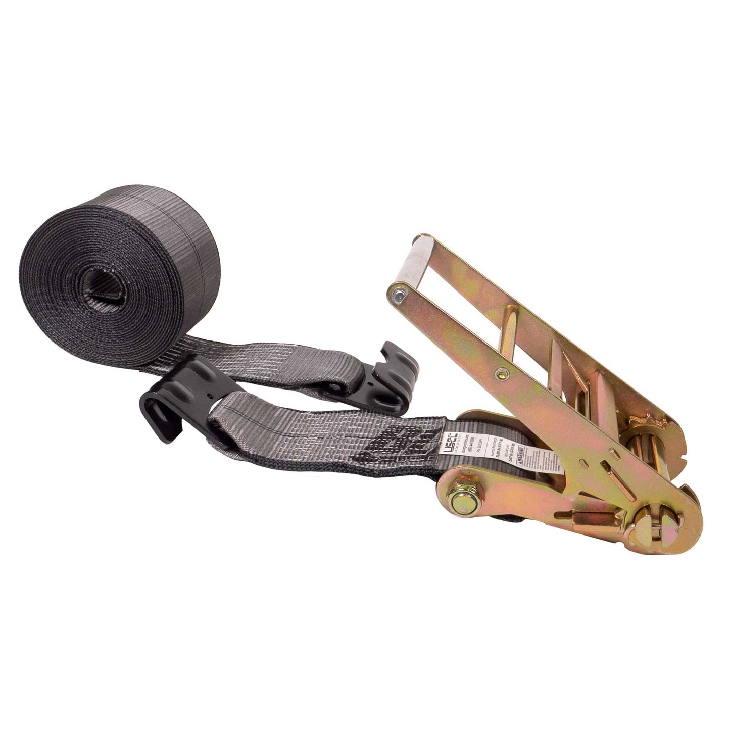 30' BlackLine 4" heavy-duty ratchet strap flat hook defender