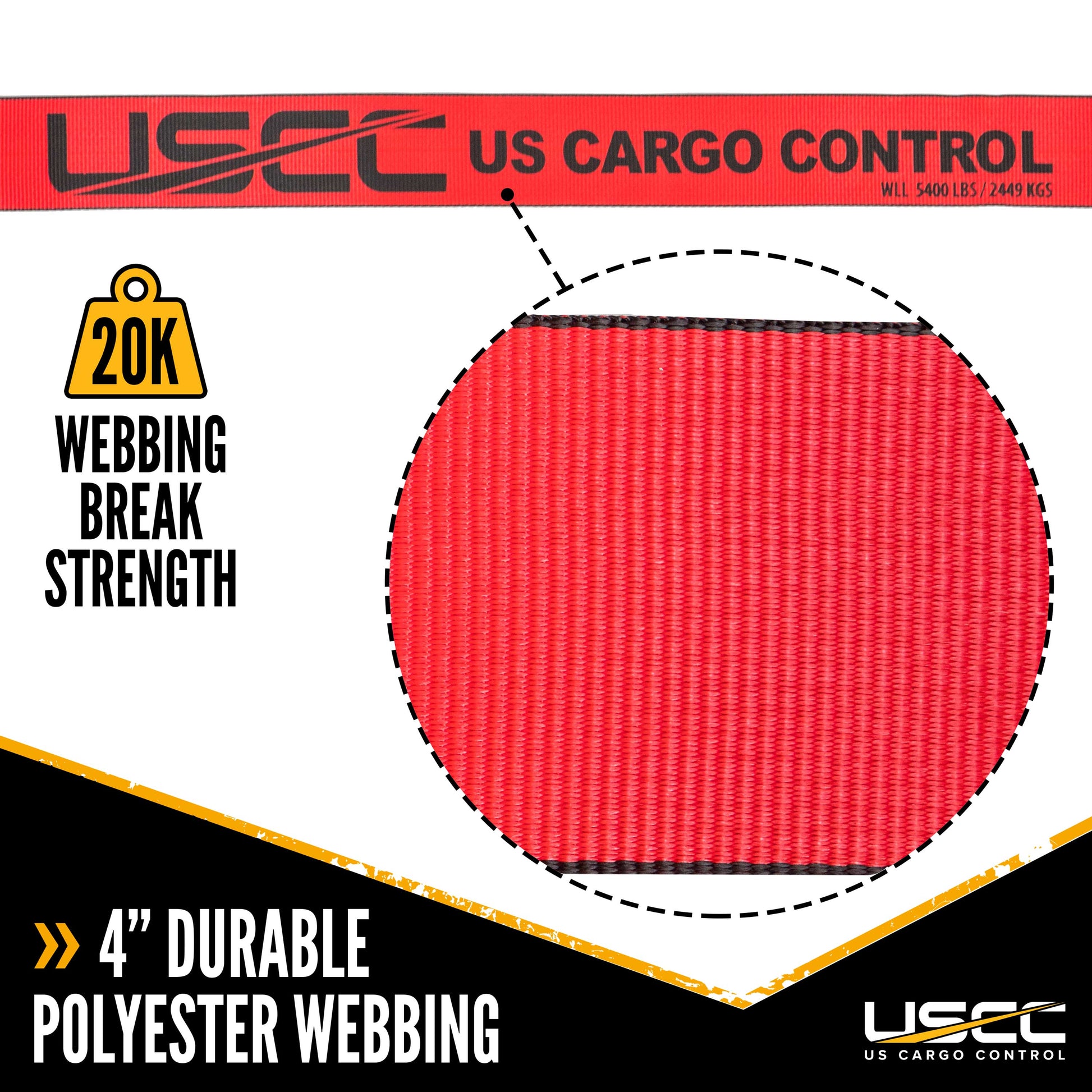 40' 4" ratchet strap webbing WSTDA