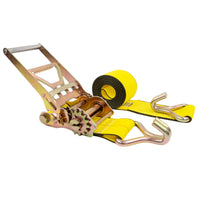 4" x 20' Gear-Driving Reverse-Action Ratchet Strap with Wire Hook | Yellow