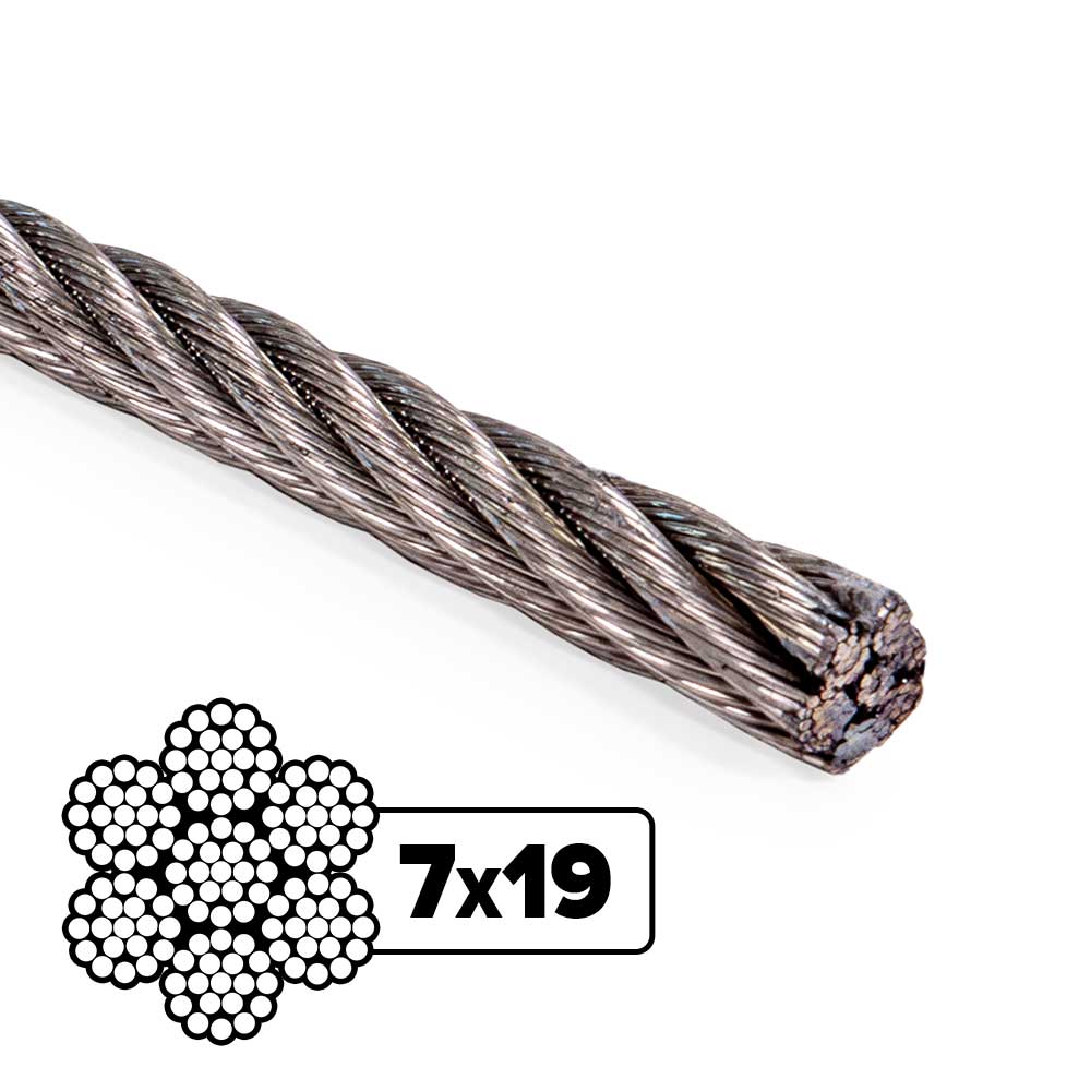 5/16" 7x19 Stainless Steel Aircraft Cable - Type 316 | 500 ft.