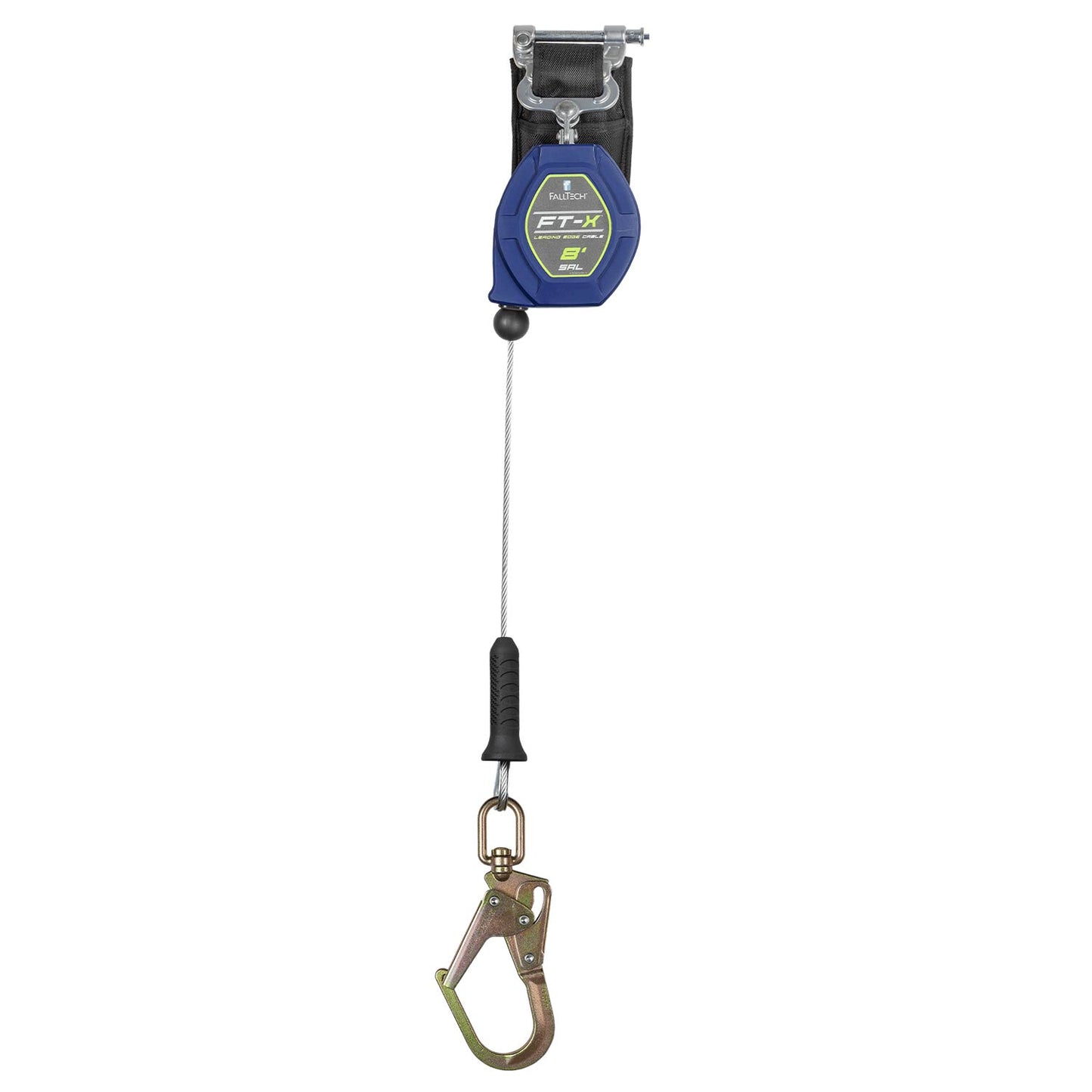 FallTech FT-X LE 8' Cable Self-Retracting Lifeline | Single-Leg | Swivel Mini Rebar Hook | 82808SP0S