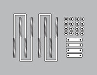 Sturdy-Lite U-Bolt Straight Frame Cab Rack Mounting Kit - 19" Bolts