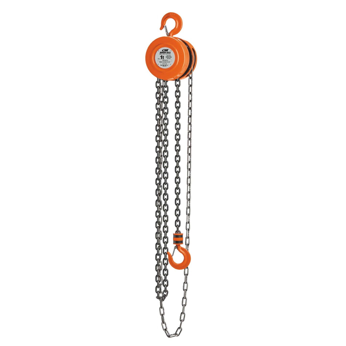 CM Series 622 Hand Chain Hoist - 1 ton x 10 feet