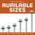 Available in multiple sizes
