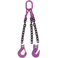 3/4" x 3' - 3 Leg Chain Sling w/ Grab Hooks - Grade 100