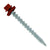 #10 x 2 inch Kwikseal Woodbinder Metal Roofing Screw Rustic Red Pkg 250
