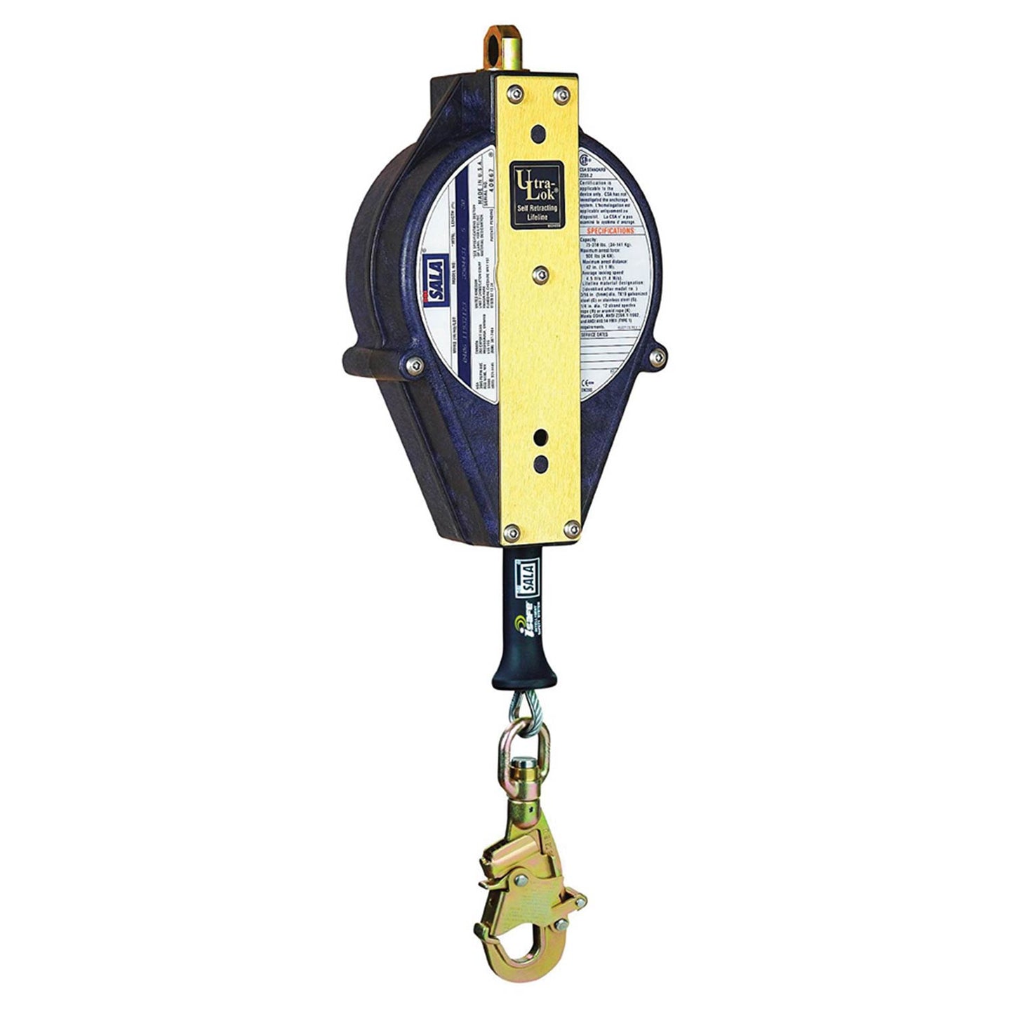 3M DBI-SALA 30' Smart Lock Cable Self-Retracting Lifeline | Swivel Snap Hook | 3503874