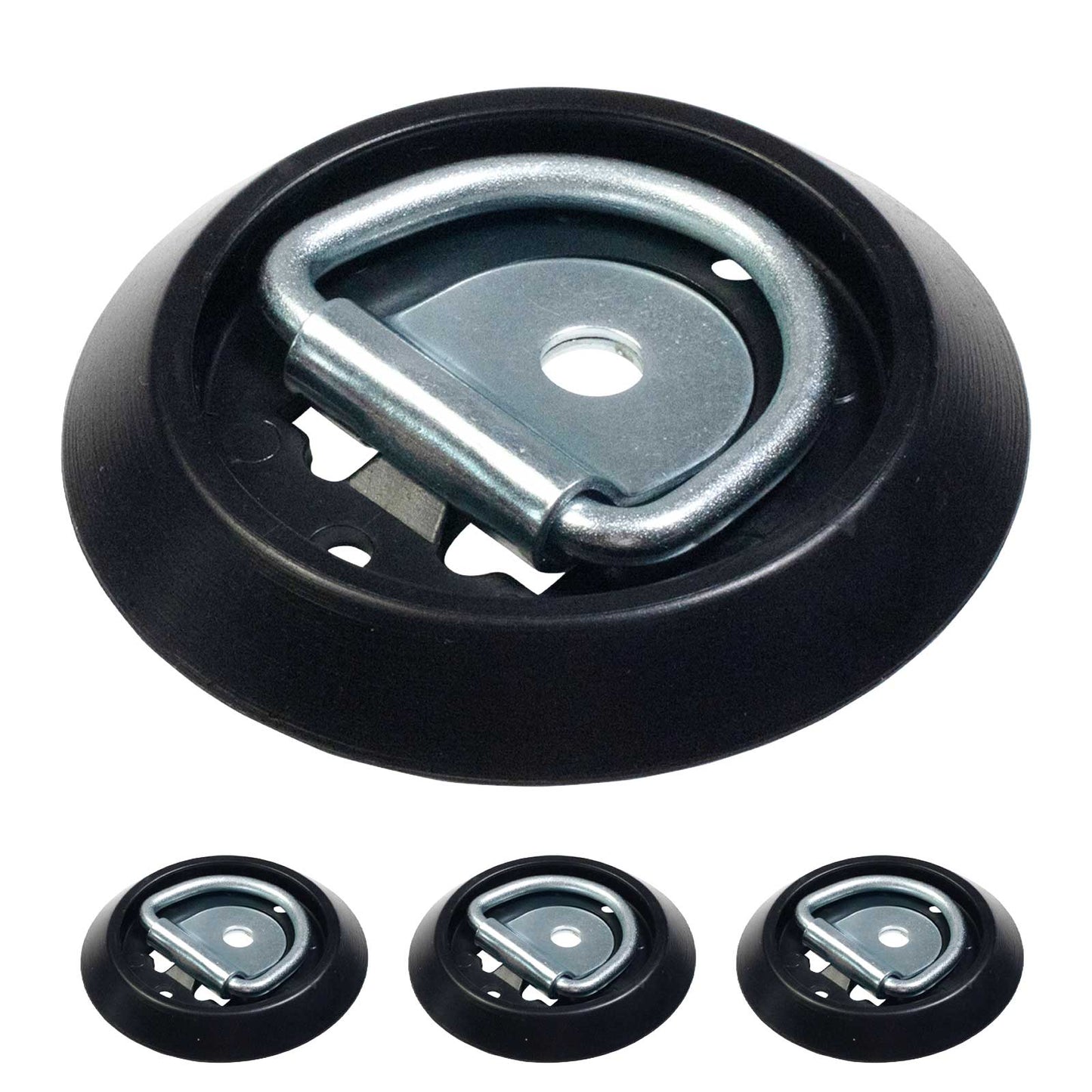 Bolt-On Flush-Mount D-Ring - 1,200 lbs. BS | 4-Pack