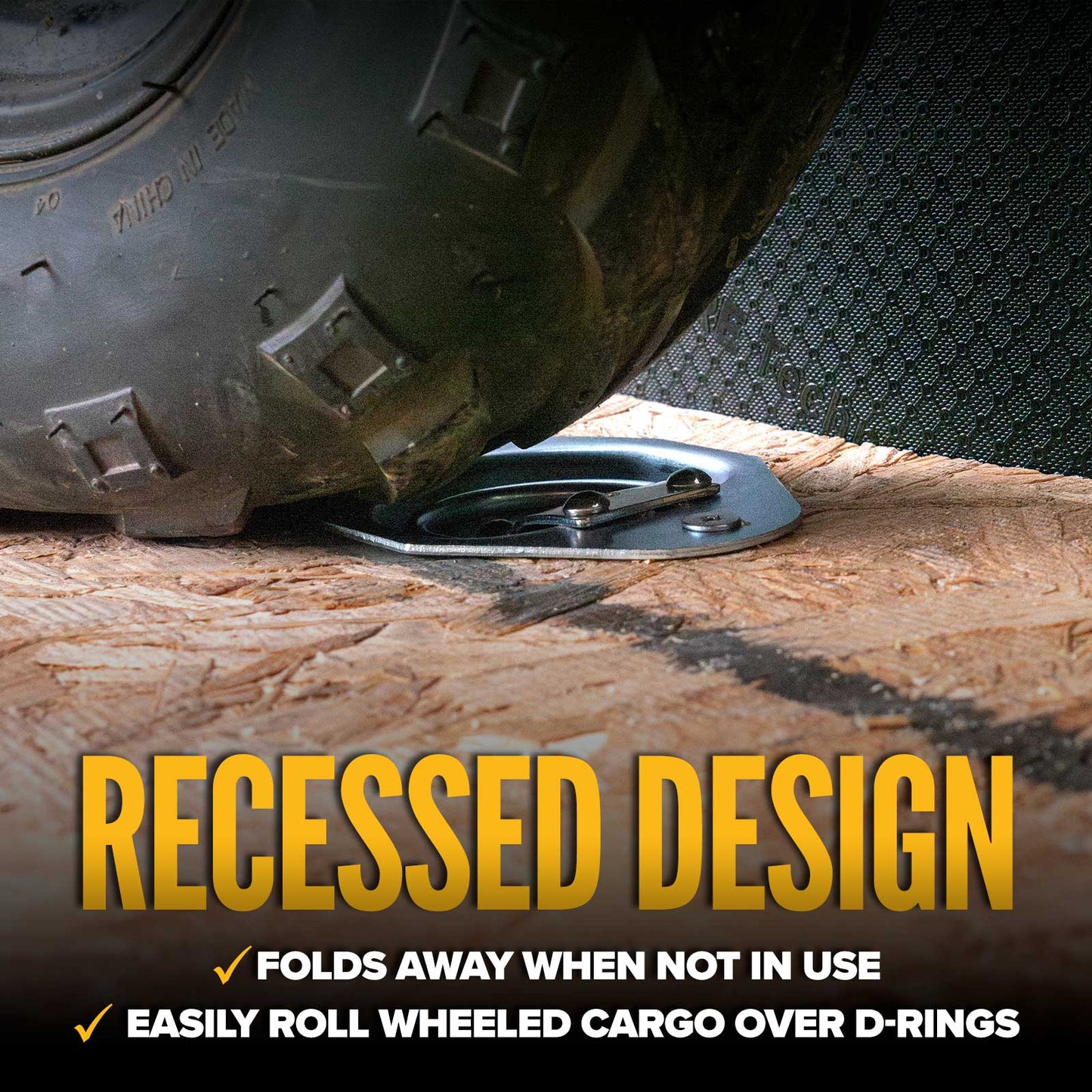 Bolt-On Recessed D-Ring - Galvanized - 900 lbs. BS | 4-Pack