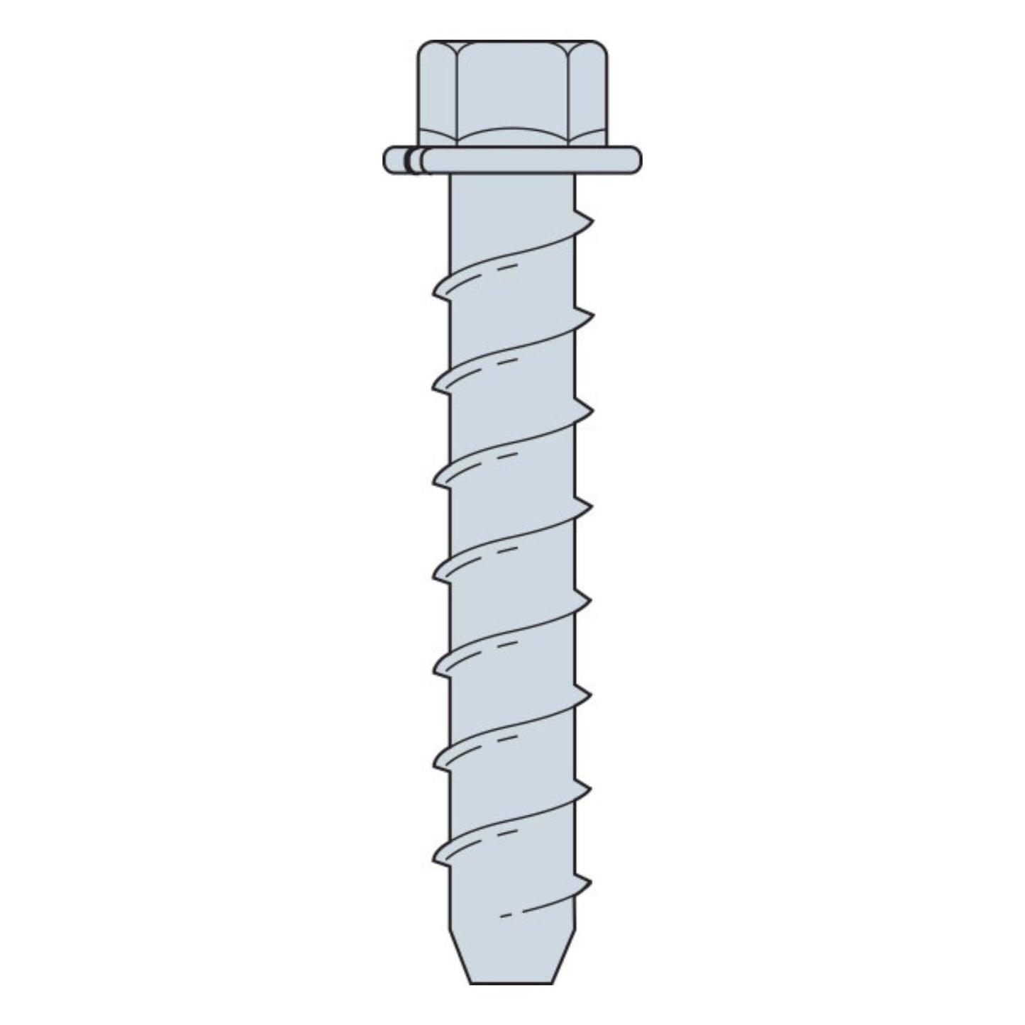 simpson strong tie THDB62400H titen hd concrete screw anchor illustration