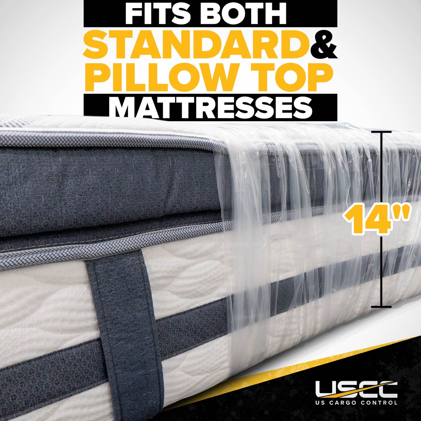 Heavy Duty Plastic Mattress Bag: King