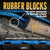 Wheel Strap with Etrack Fittings & 3 Rubber Blocks - 4 Pack