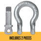 Screw Pin Anchor Shackle - Chicago Hardware - 3/16" Galvanized Steel - .33 Ton parts of a shackle