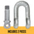 Screw Pin Chain Shackle - Chicago Hardware - 1/4