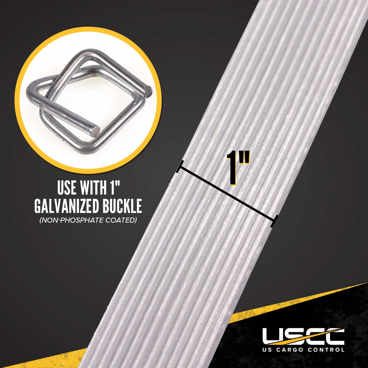 Cordstrap 1" x 1444' Composite Corded Strapping - 2-Pack