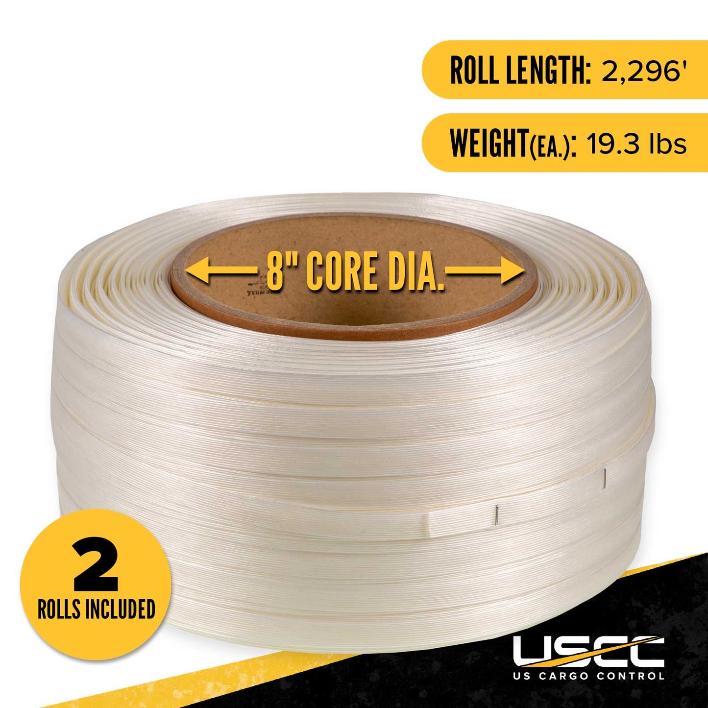 Cordstrap 5/8" x 2297' Composite Corded Strapping - 2-Pack