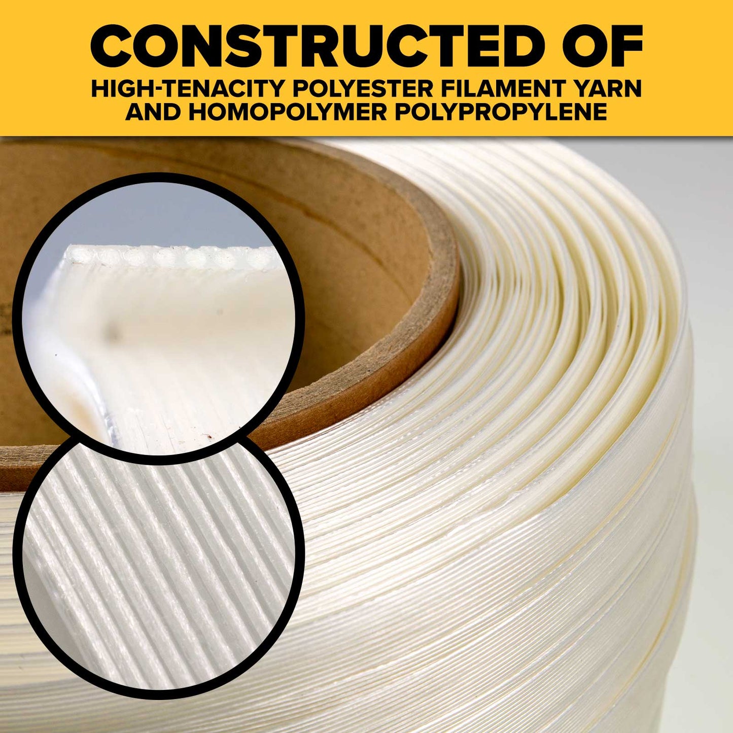 Cordstrap 1" x 1444' Composite Corded Strapping - 2-Pack