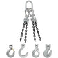 5/16" x 5' - Domestic Adjustable 4 Leg Chain Sling with Crosby Sling Hooks - Grade 100