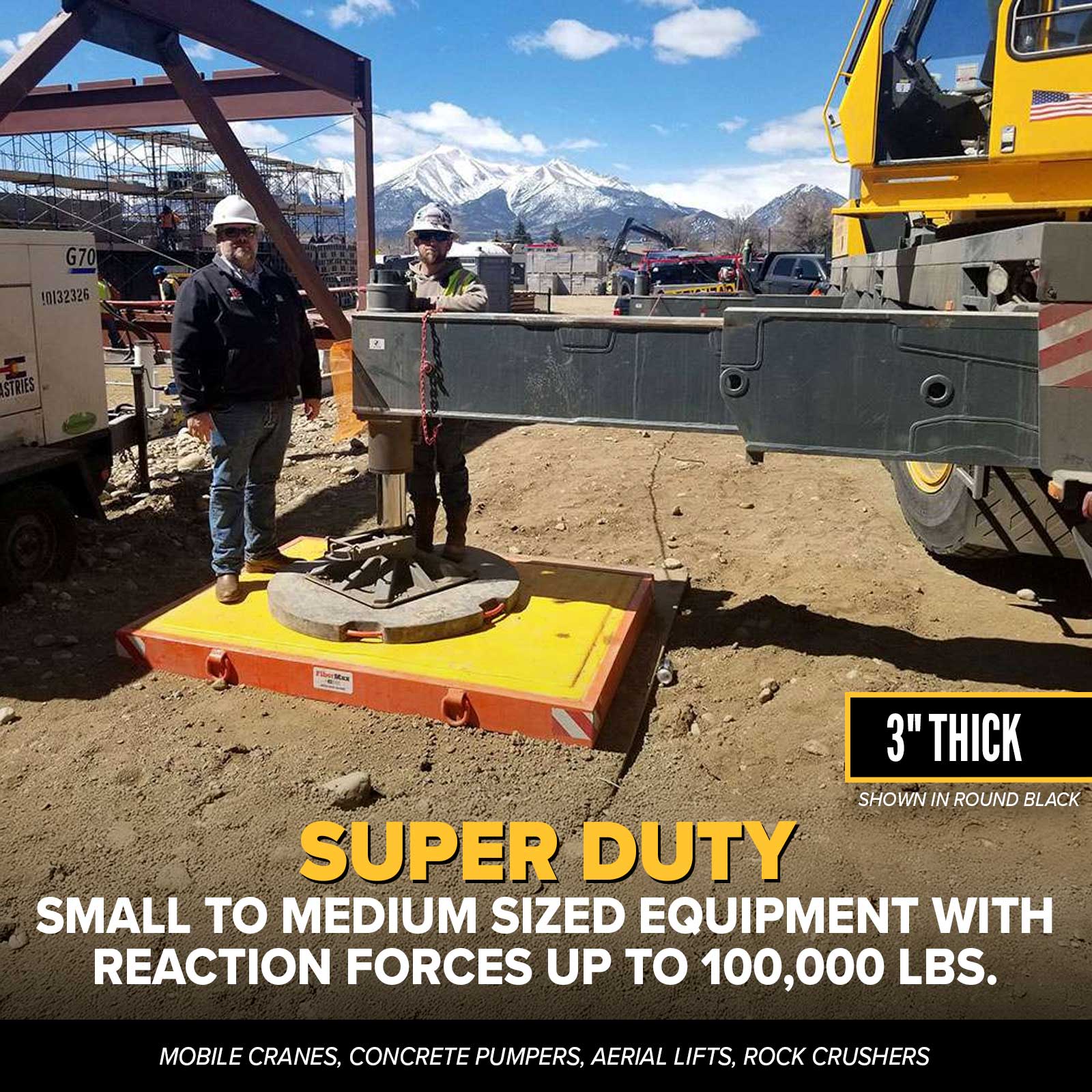 super duty outrigger pads in use