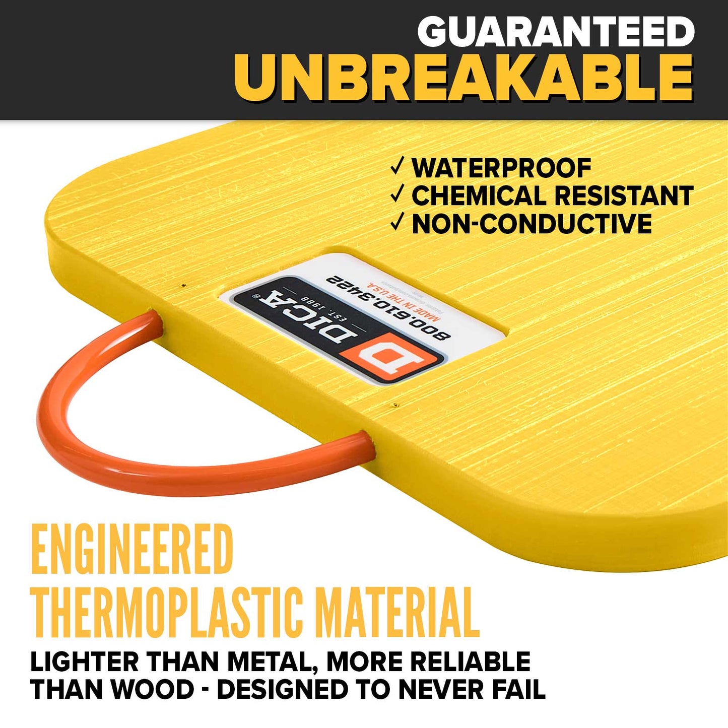 guaranteed unbreakable outrigger pads, 1"