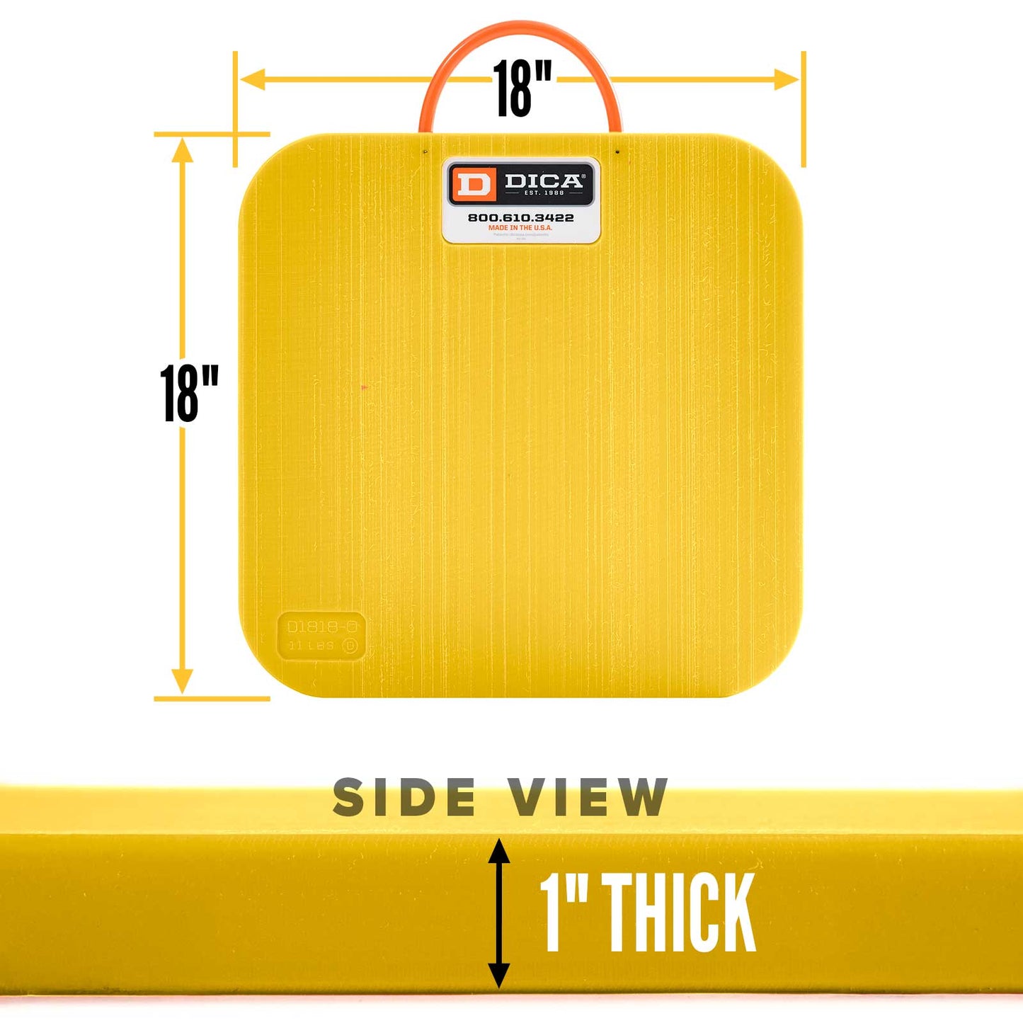 18x18 1" outrigger pad specs