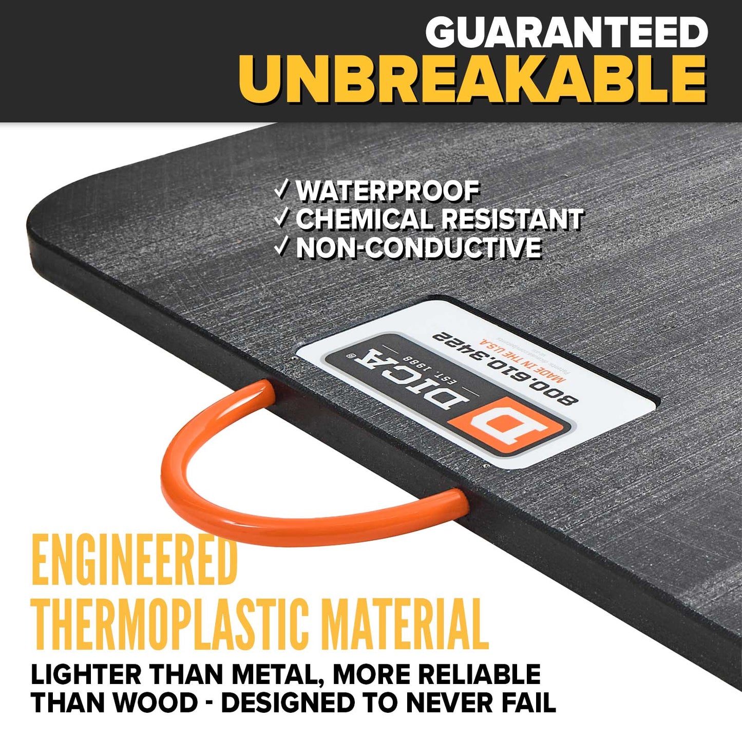 guaranteed unbreakable outrigger pads, 1"