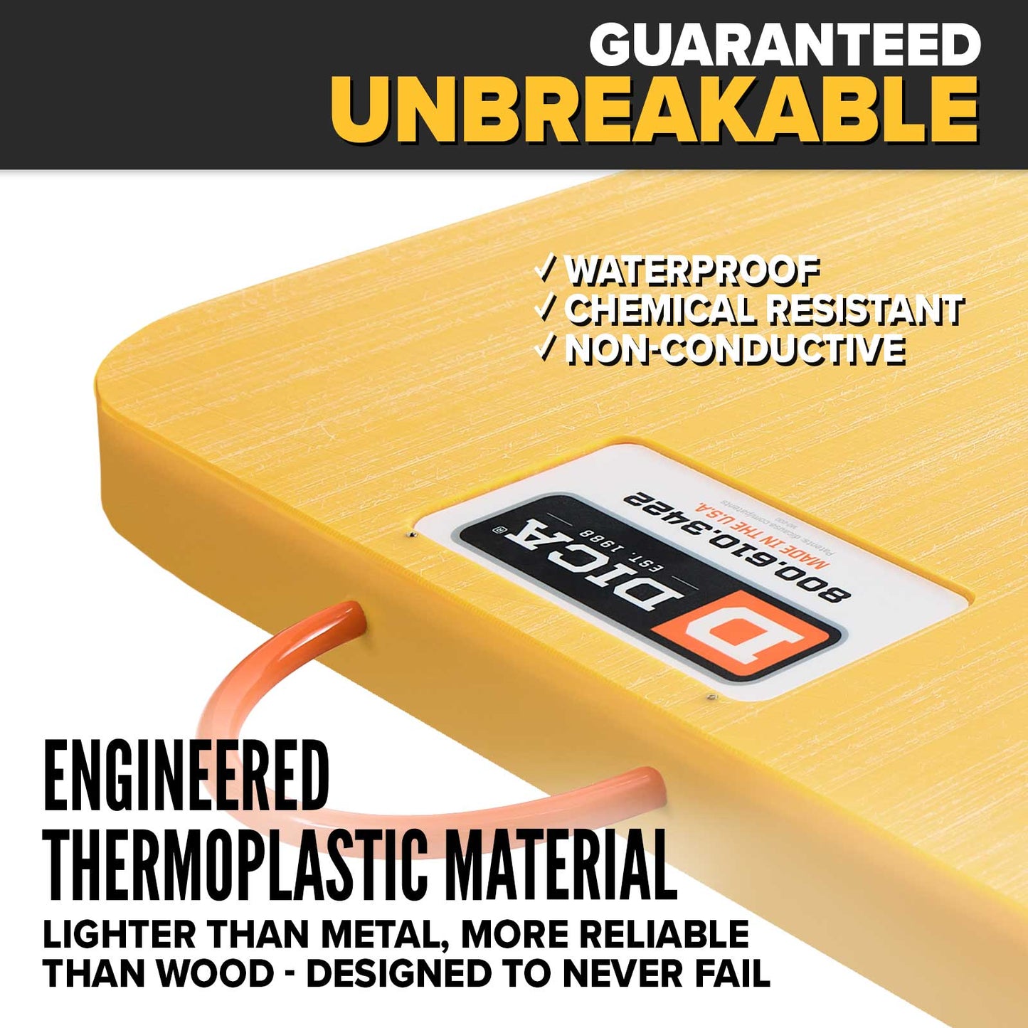 guaranteed unbreakable outrigger pads, 2"