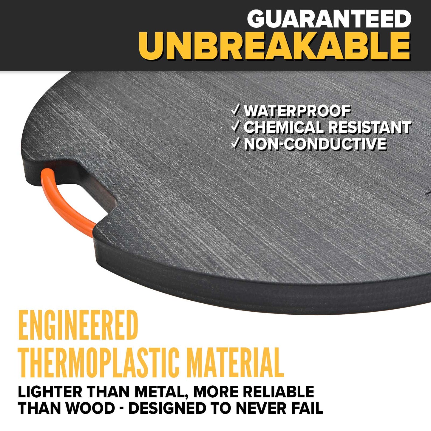 guaranteed unbreakable outrigger pads, 1.5"