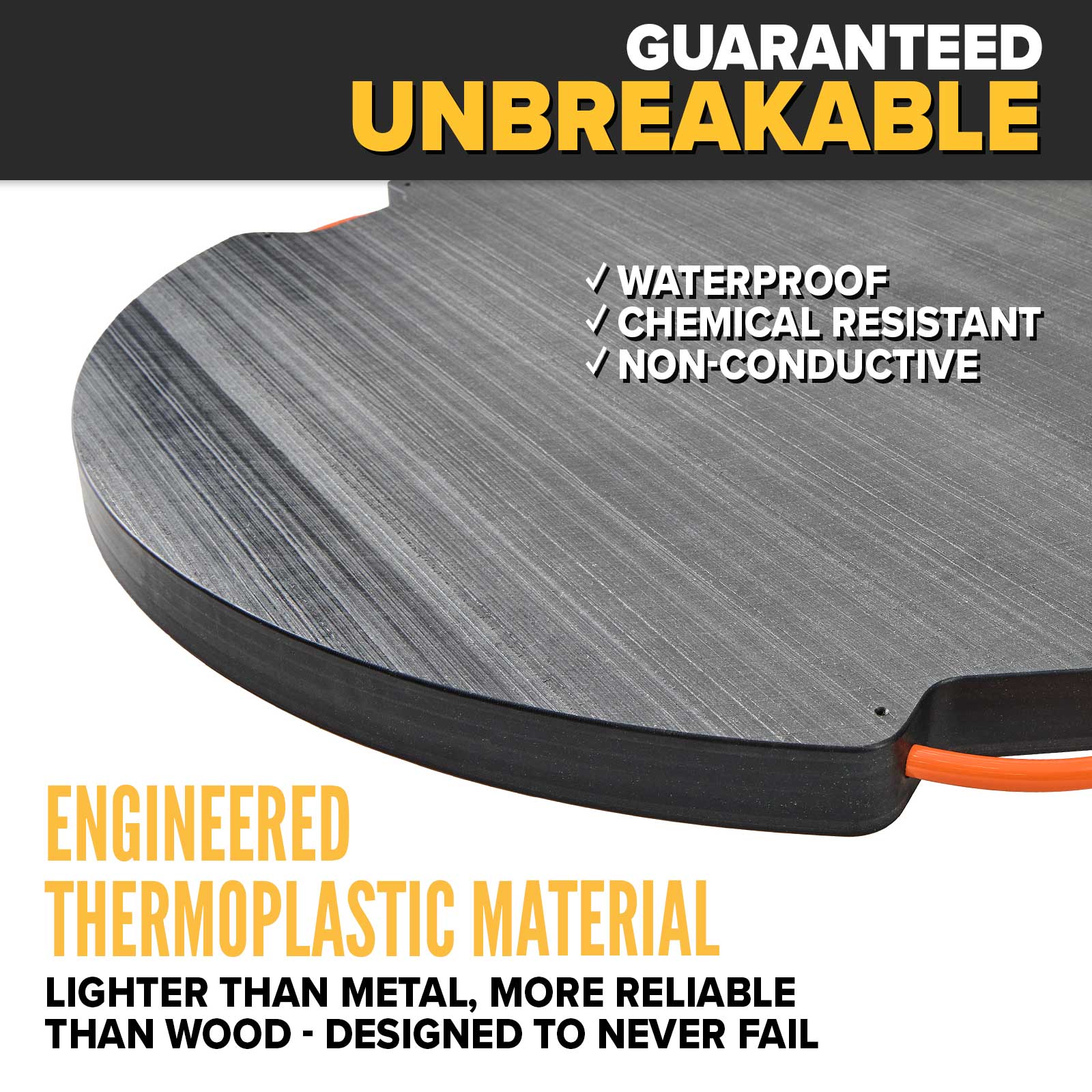 guaranteed unbreakable outrigger pads, 2"