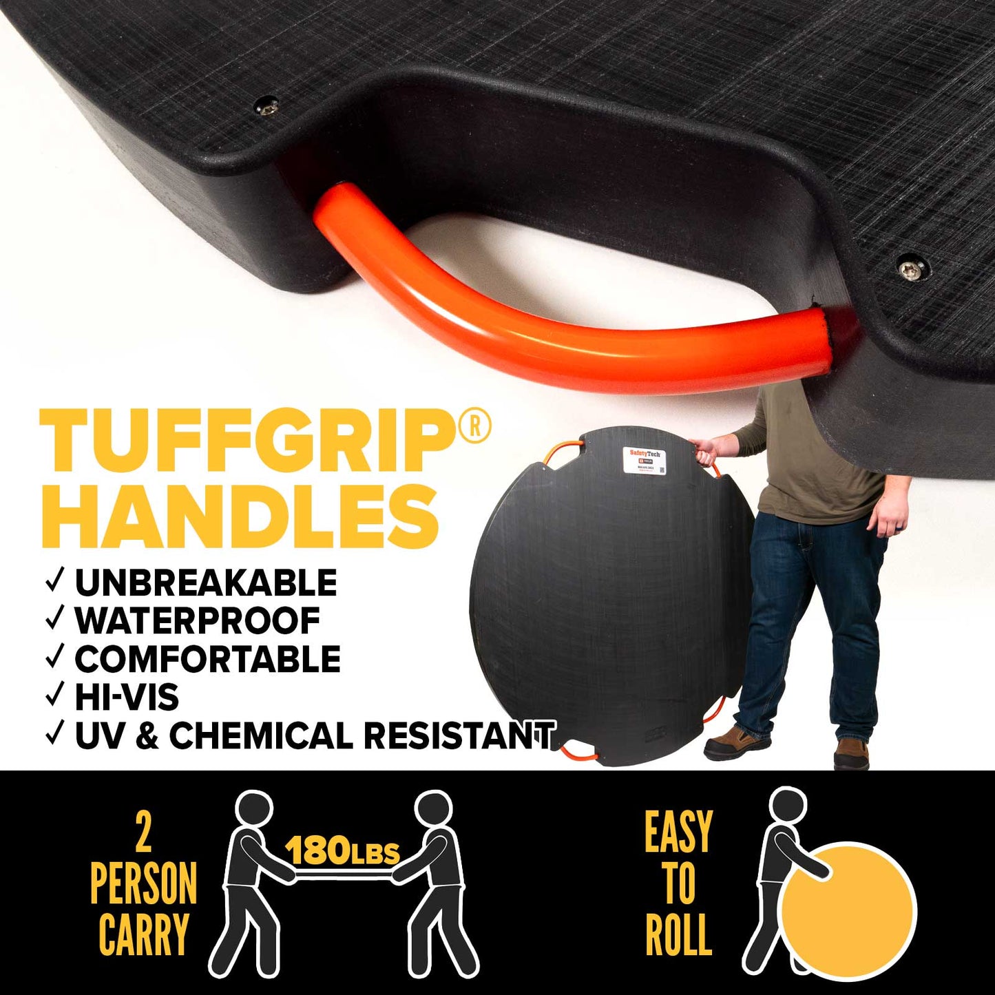 tuffgrip hanldes are strong and ergonomic