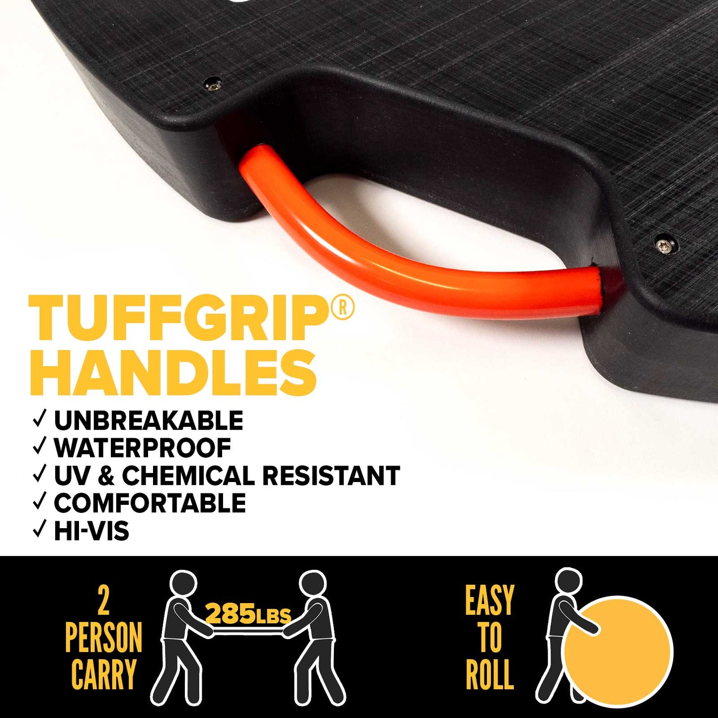 tuffgrip hanldes are strong and ergonomic