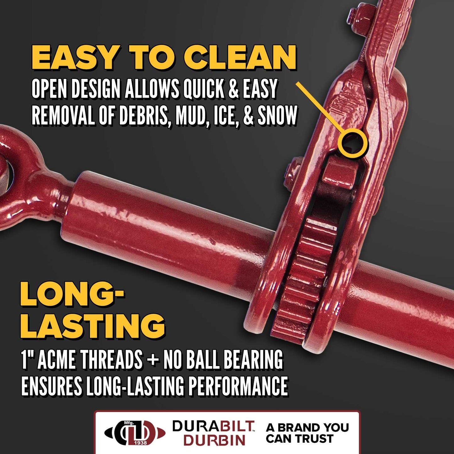 1/2" - 5/8" Durabilt Truck-Tight Ratchet Binder - 4-Pack