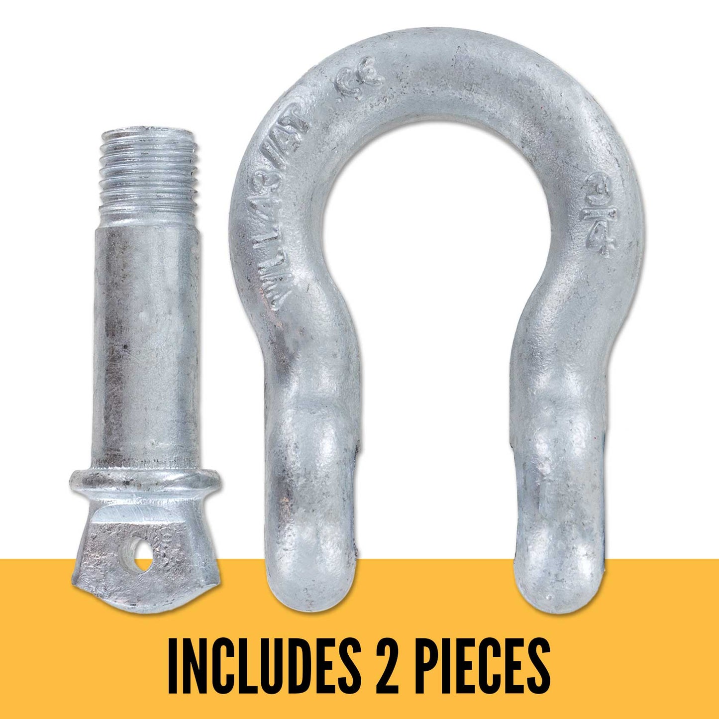7/16" Galvanized Screw Pin Anchor Shackle - 1.5 Ton parts of a shackle