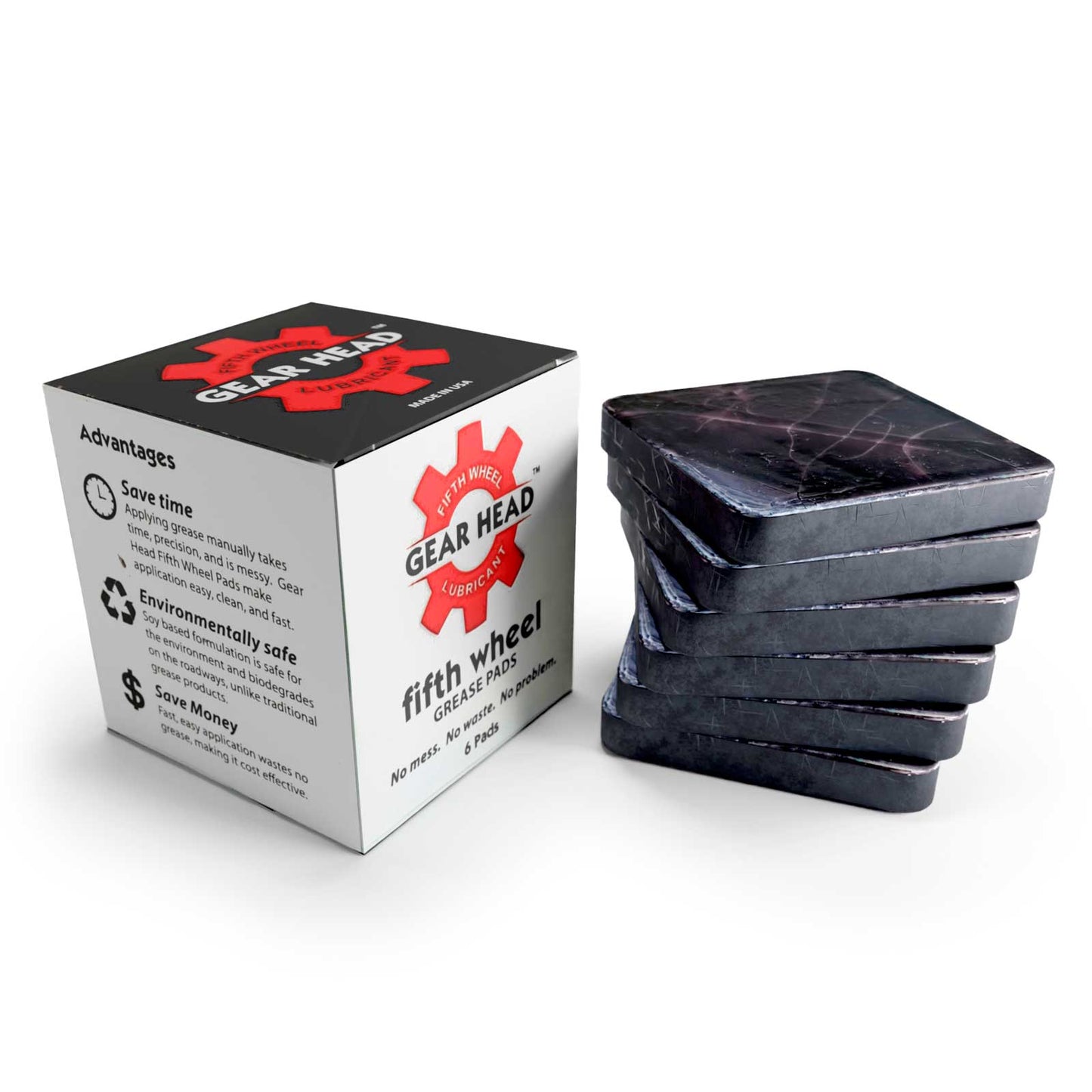 Gear Head 5th Wheel Lubricant Pads - 6-Pack