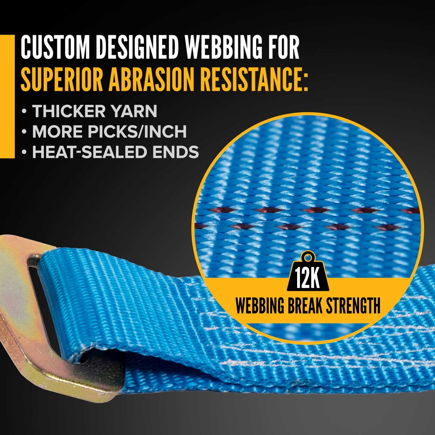 2" X 8' Blue Axle Straps 10,000 lbs - Set of 4