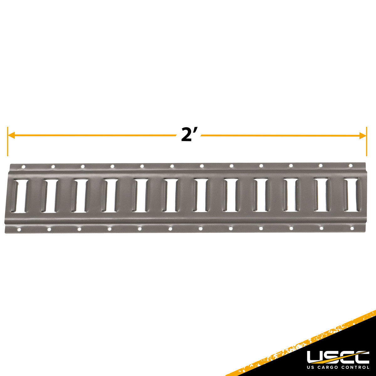 Dark Gray 2' Horizontal E-Track | Painted | 4-Pack