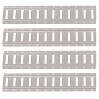 2' Horizontal E-Track- Gray Painted- 4-Pack